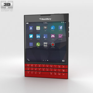 blackberry passport red 3D