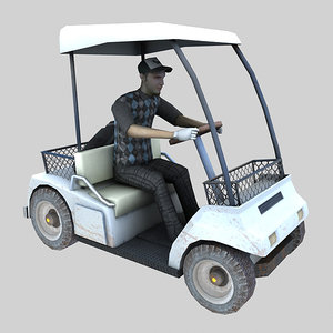 3D golf car model