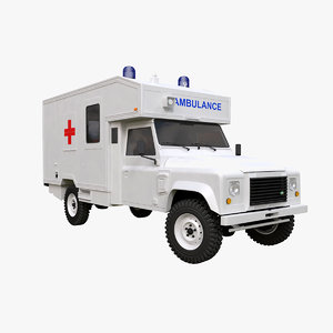 3D lr defender ambulance model