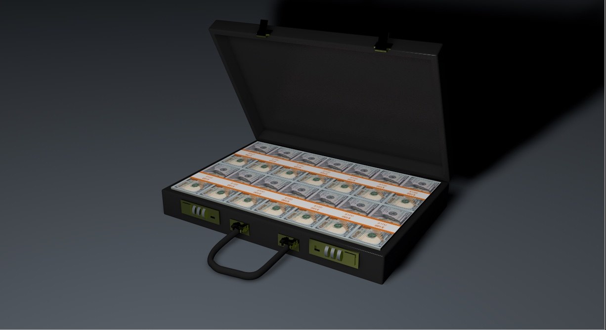 Briefcase money 3D TurboSquid 1240553