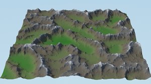 landscape games background 3D model