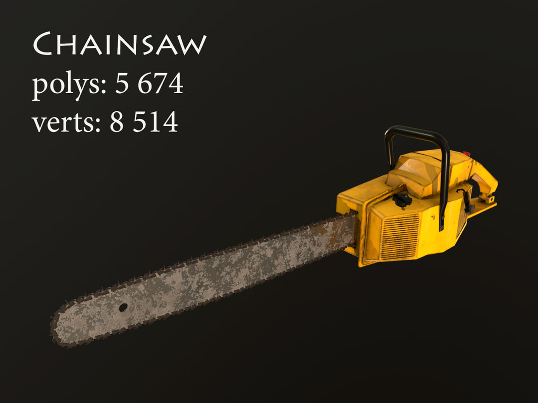 3D chainsaw games TurboSquid 1240629