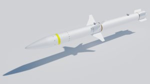 3D model agm-88 harm missile