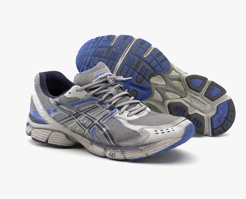 Photoscaned running shoes used 3D model 