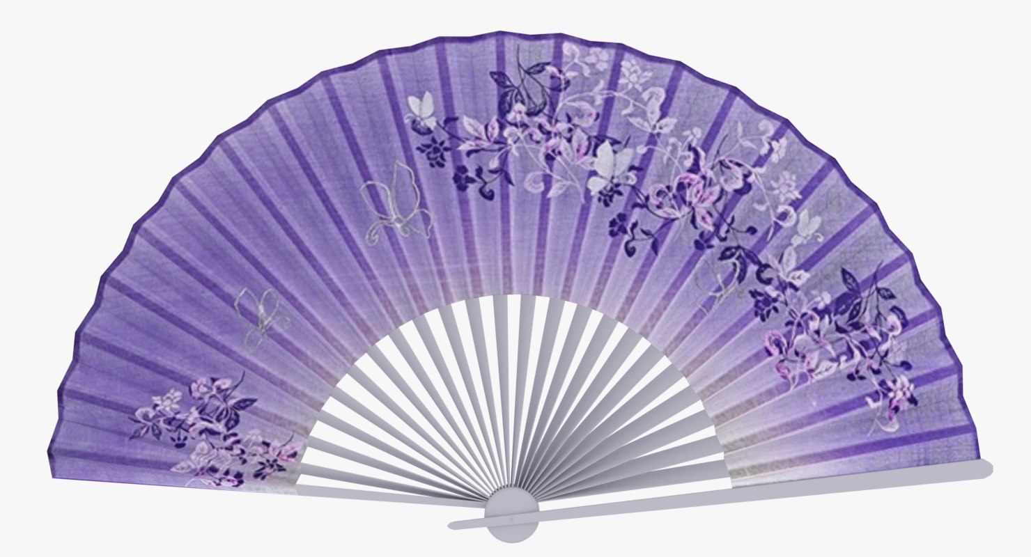  3D  model hand  fan  TurboSquid 1240792