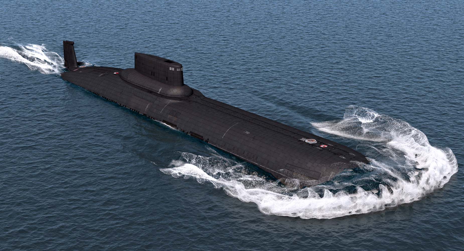 military submarines rigged 3d model