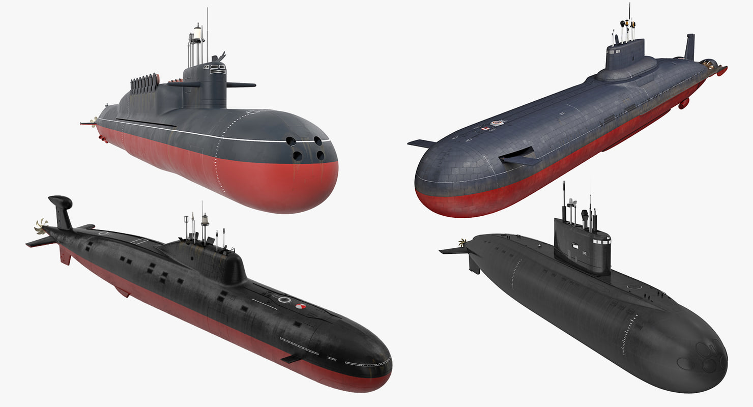3D russian military submarines rigged model TurboSquid 1240847