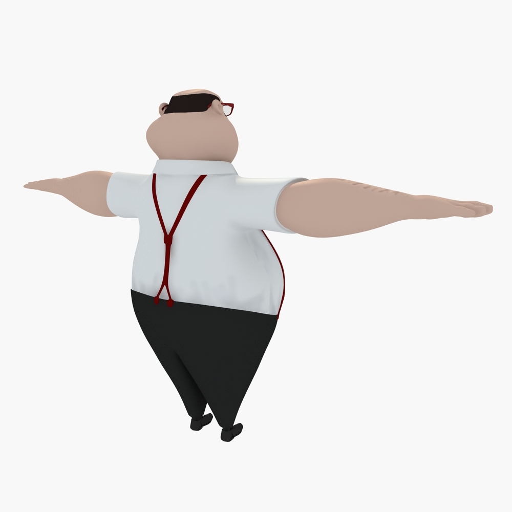 3D model cartoon fat man - TurboSquid 1240897