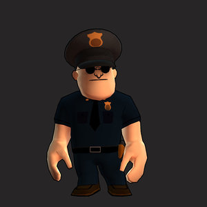 3D police man