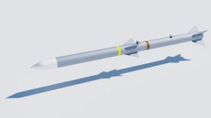 aim-120 amraam missile 3D model