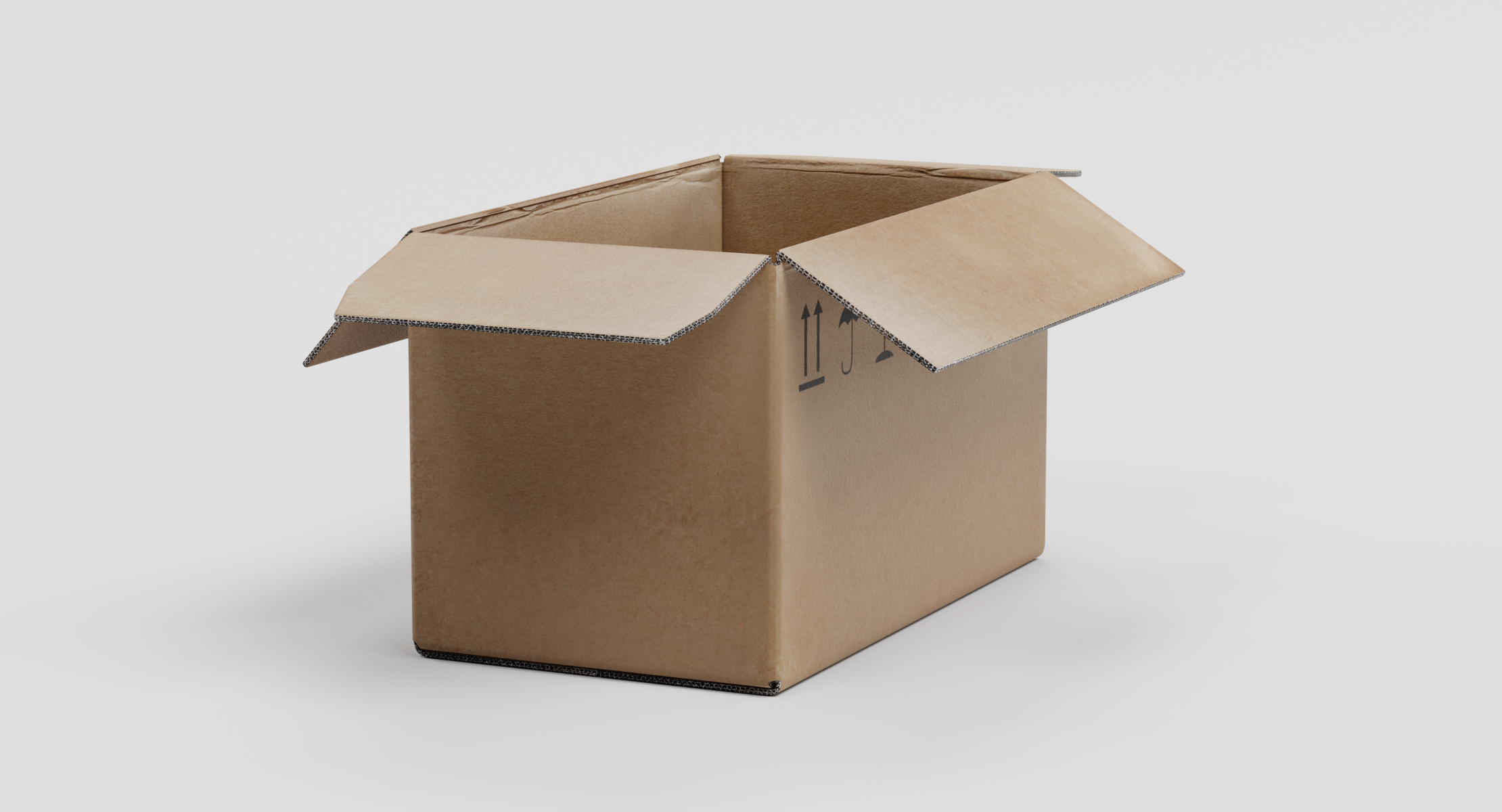 3d cardboard box 1 model