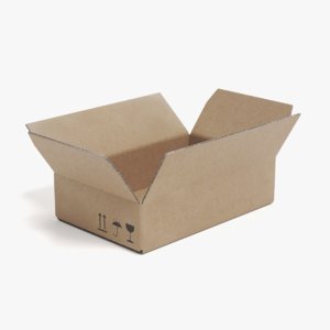 3D model cardboard box