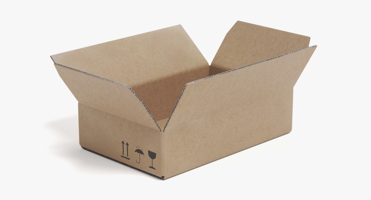 3D model cardboard box TurboSquid 1241399