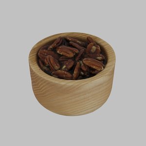3D wood wooden bowl model