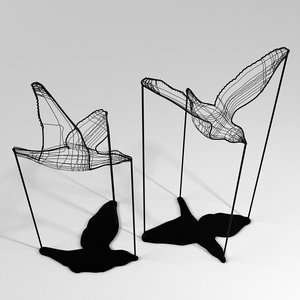 flight shadows decorative object 3D model