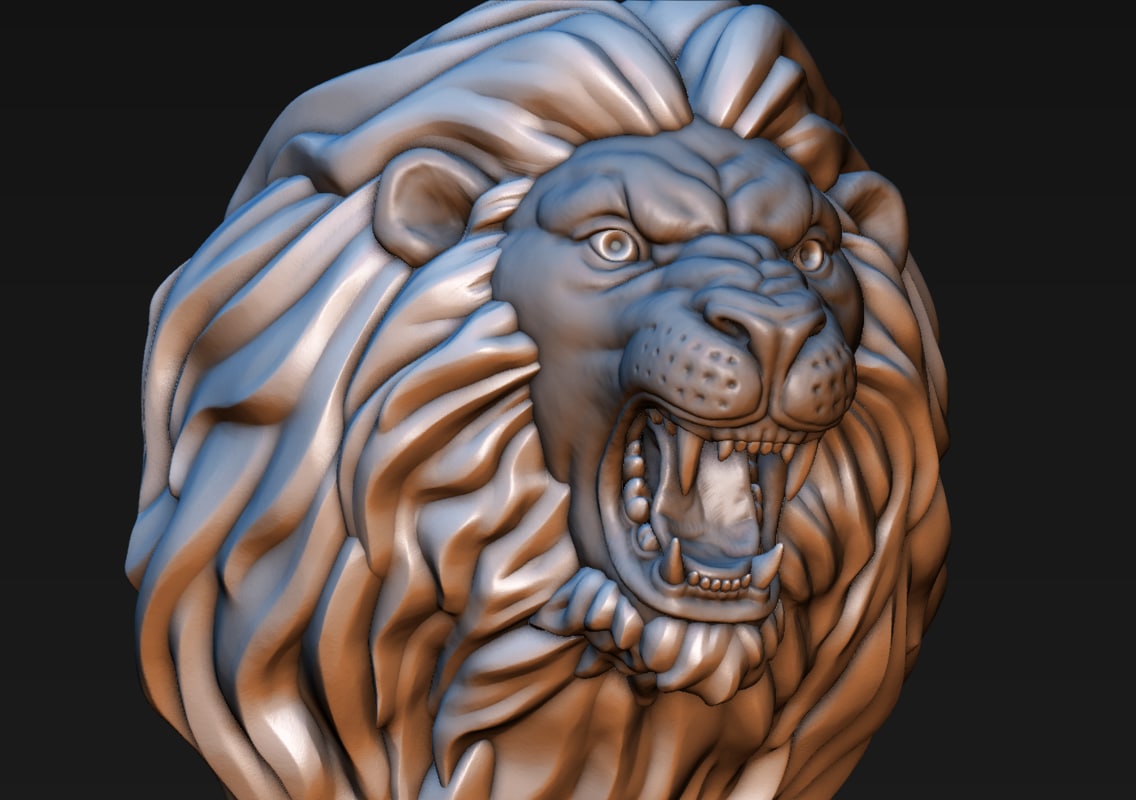 Lion head print ready 3D model - TurboSquid 1241621