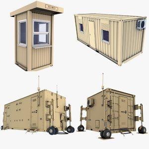 military containers 3D model