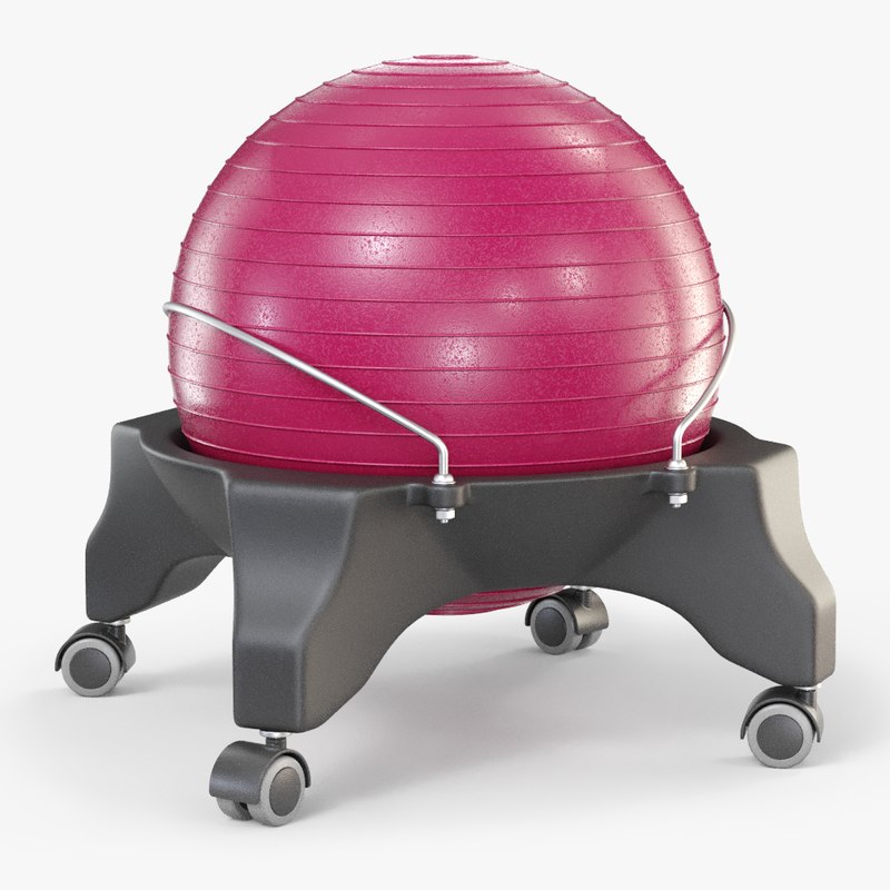Exercise Ball Backless Office Chair Model D 