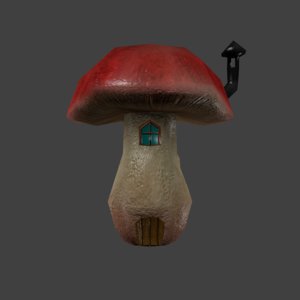 mushroom house 3D