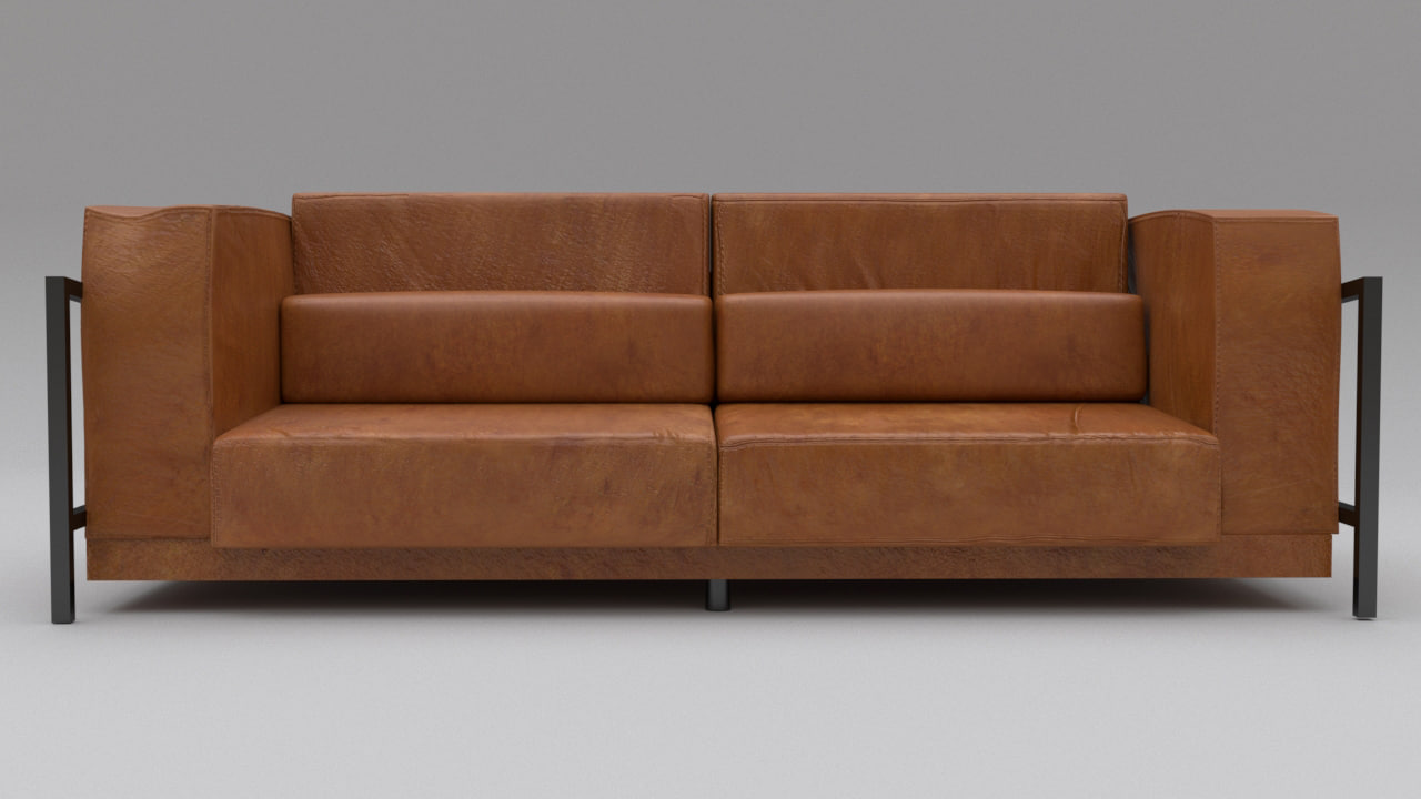 Modern leather sofa model  TurboSquid 1242083