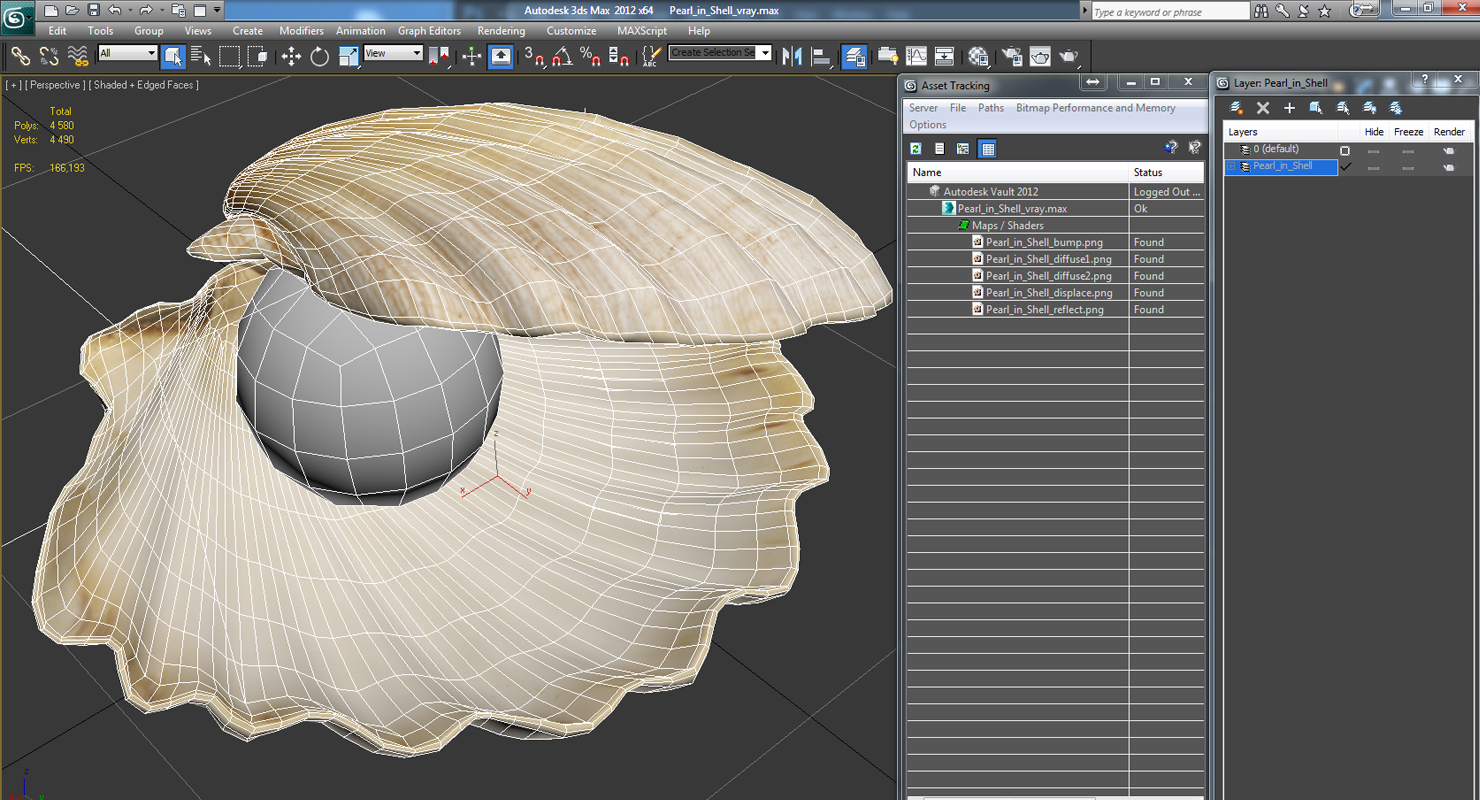 pearl shell 3d model