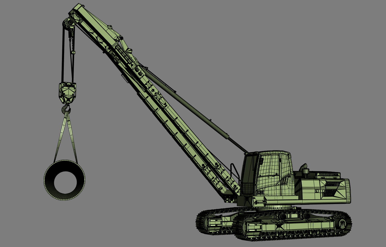 沃尔沃pl3005d吊管机3d模型