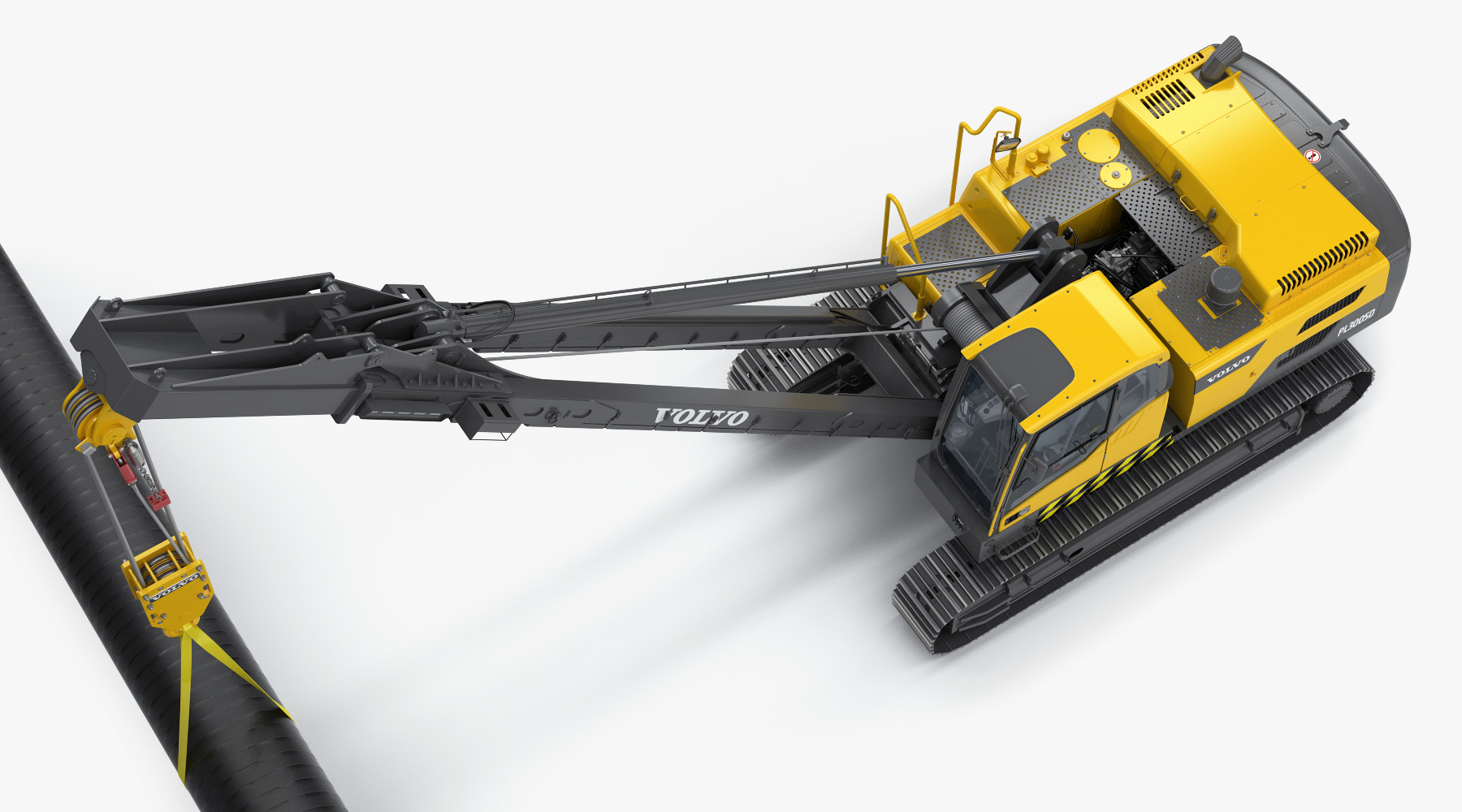 沃尔沃pl3005d吊管机3d模型