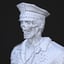 3D zombie police officer man character model
