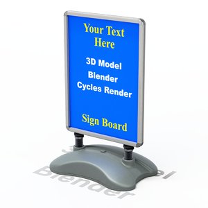 stand sign street 3D model