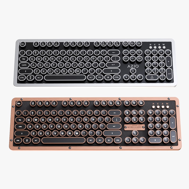 3D vintage computer keyboards azio TurboSquid 1242358