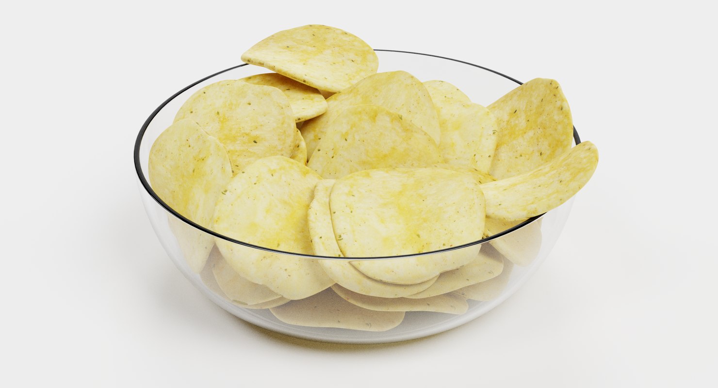 Potato chips 3D model TurboSquid 1242384