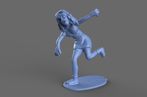 3D model toys zombie running