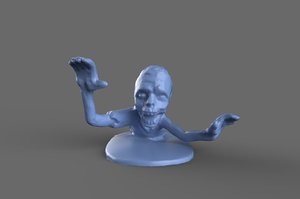 zombie torso miniature toy 3D
