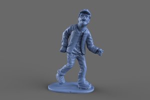 3D toys zombie walking model