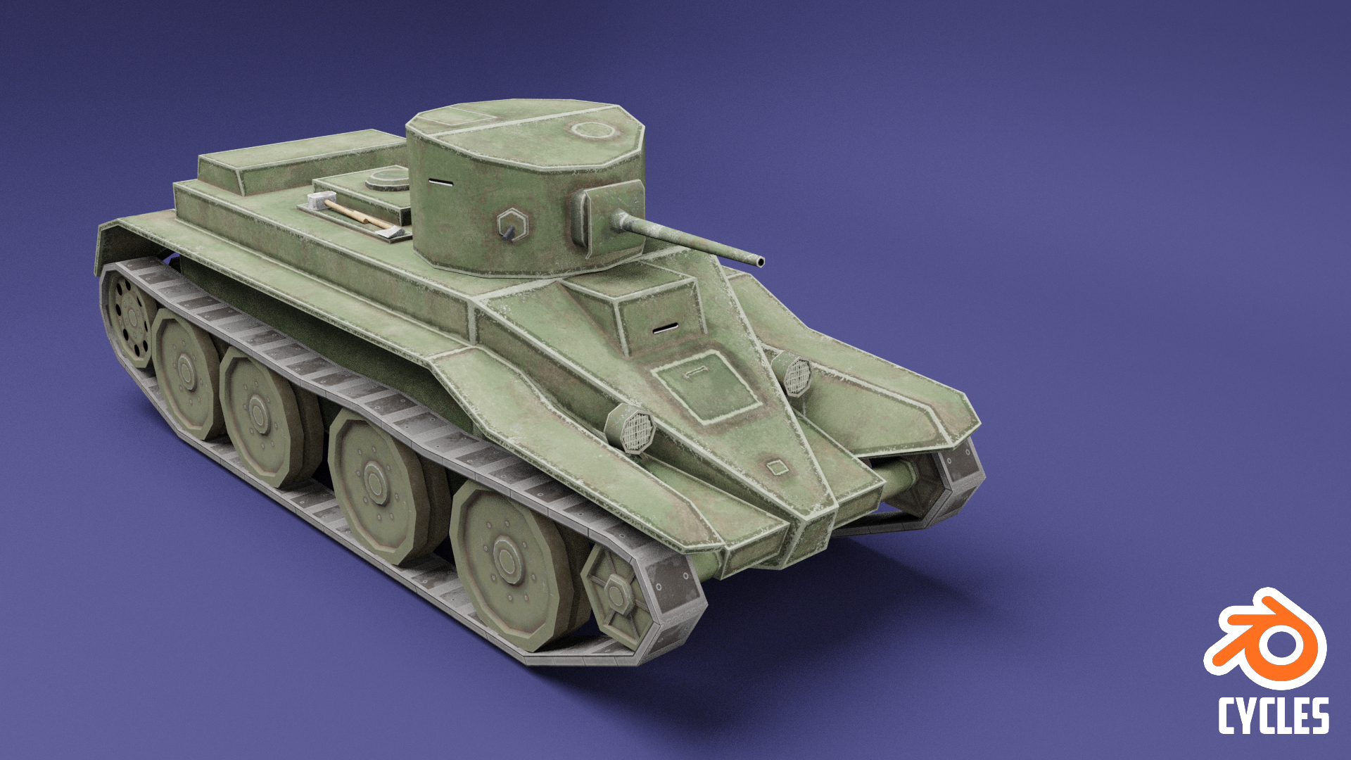 bt-2 ussr toon tank *big* 3d model