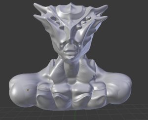 3D alien humanoide monster