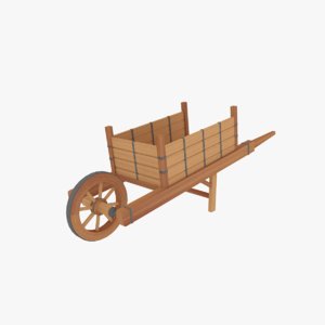 medieval cart 3D model