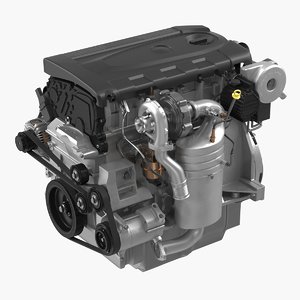turbo diesel engine 1 3D model