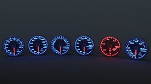 3D jdm gauges
