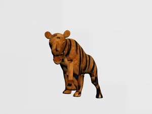 3D model tiger statue