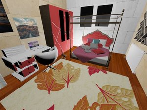 3D young room model