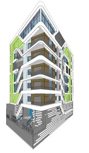 residentional building 3D model