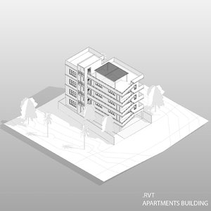 3D revit apartments building