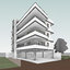 3D revit apartments building