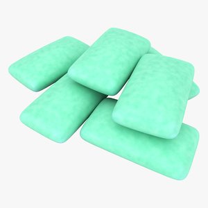 chewing gum pile 3D