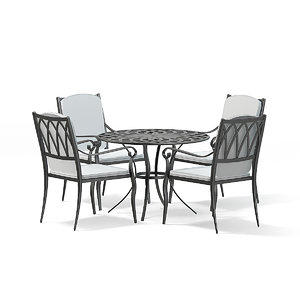 3D garden table set