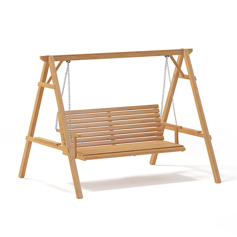 Wooden Garden Swing Chair Model Turbosquid 1243358 Wooden Garden Swing Chair Model