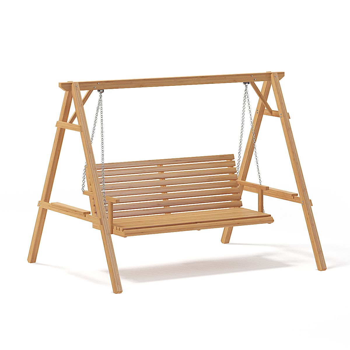 Wooden Garden Swing Chair 3d Model Turbosquid 1243358