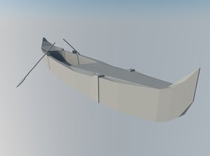 3D venice gondola boat model