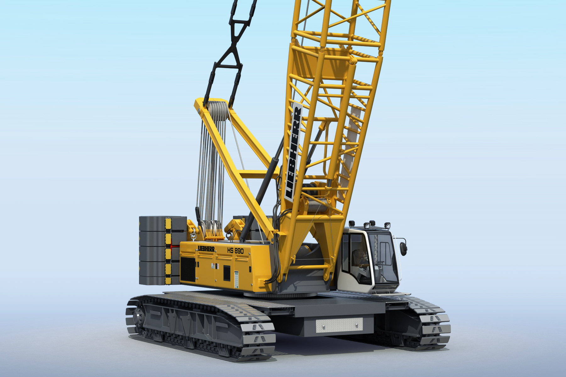 履带式起重机liebherr hs3d模型